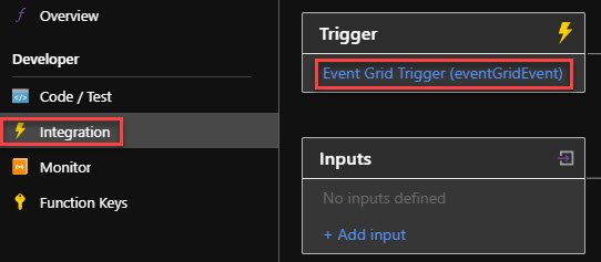 Verifying Event Grid Subscription is linked with Azure Function