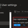 Azure AD User Settings
