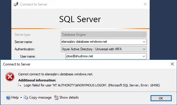Leverage alternate admin and try to login at server level.  